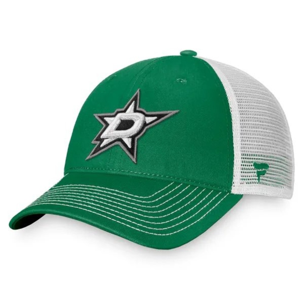 (A3) Fanatics Dallas Stars NHL Green White Mesh Trucker Hat Adjust Snapback Cap
